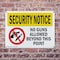 Signmission No Guns Allowed Beyond This Point OSHA Security Notice Sign, Plastic, 10in W x 7in L, 2PK OS-2PACK-SN-P-710-L-11611 - alternate 5